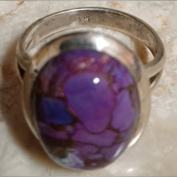 CLOSEOUT! 🔥 AUTHENTIC Mohave Purple Turquoise sterling silver Ring sz 6 06 - Picture 7 of 9